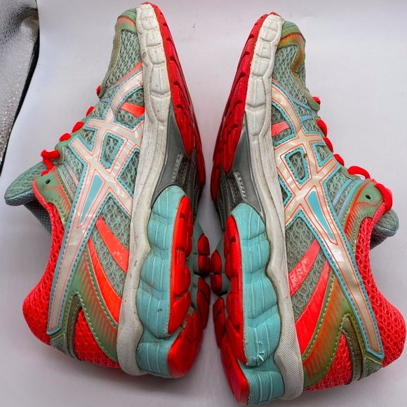 Asics Gel-Flux Womens 8.5 Sneakers Shoes Running Mint Green Coral - Picture 5 of 8